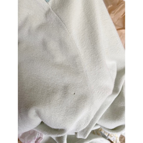 Anthropologie Women's Top Off Center Buttons Silk Patches Pale Sage Cotton - Picture 7 of 7